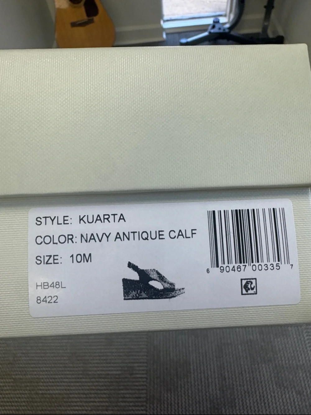 Bernardo Kuarta Wedge Sandal in Navy Calf Leather, size 10